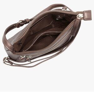 Derek Alexander Pebbled Leather Metallic Copper Small crossbody purse